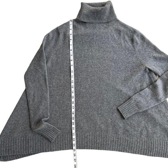 Velvet Womens 100%‎ Cashmere Draping Grey Turtleneck Knitted Sweater Size S - Picture 6 of 8